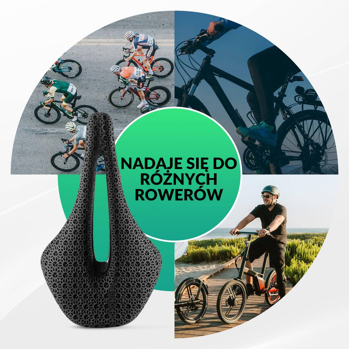 ROCKBROS Siodełka Rowerowe Drukowane w 3d Włókno Węglowe Siodełka rowerowe