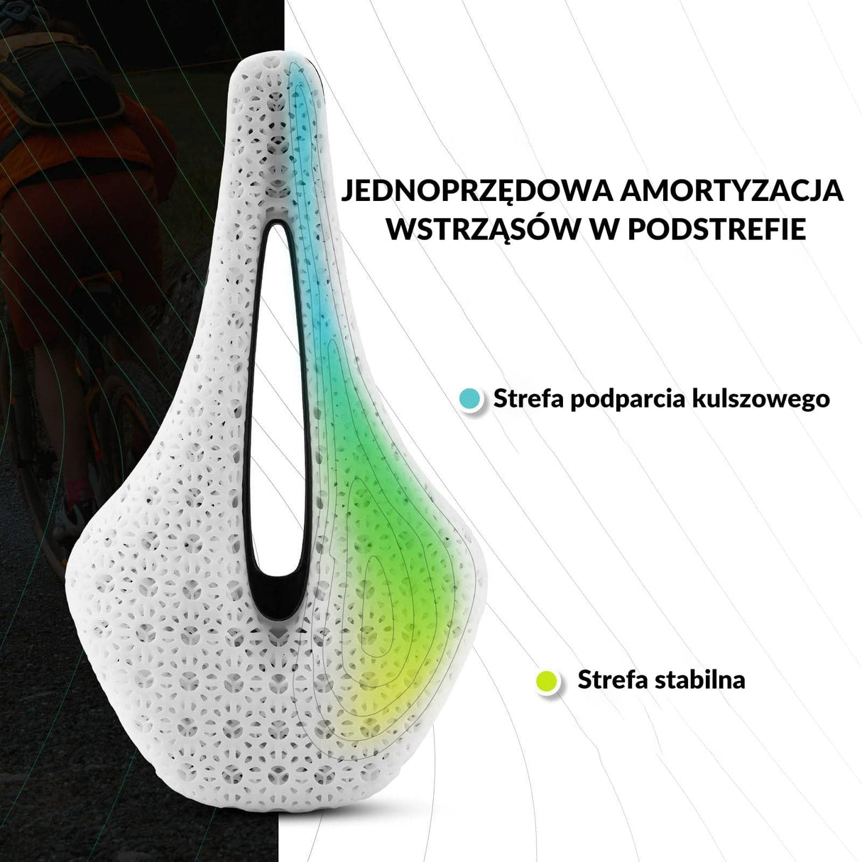 ROCKBROS Siodełka Rowerowe Drukowane w 3d Włókno Węglowe Siodełka rowerowe