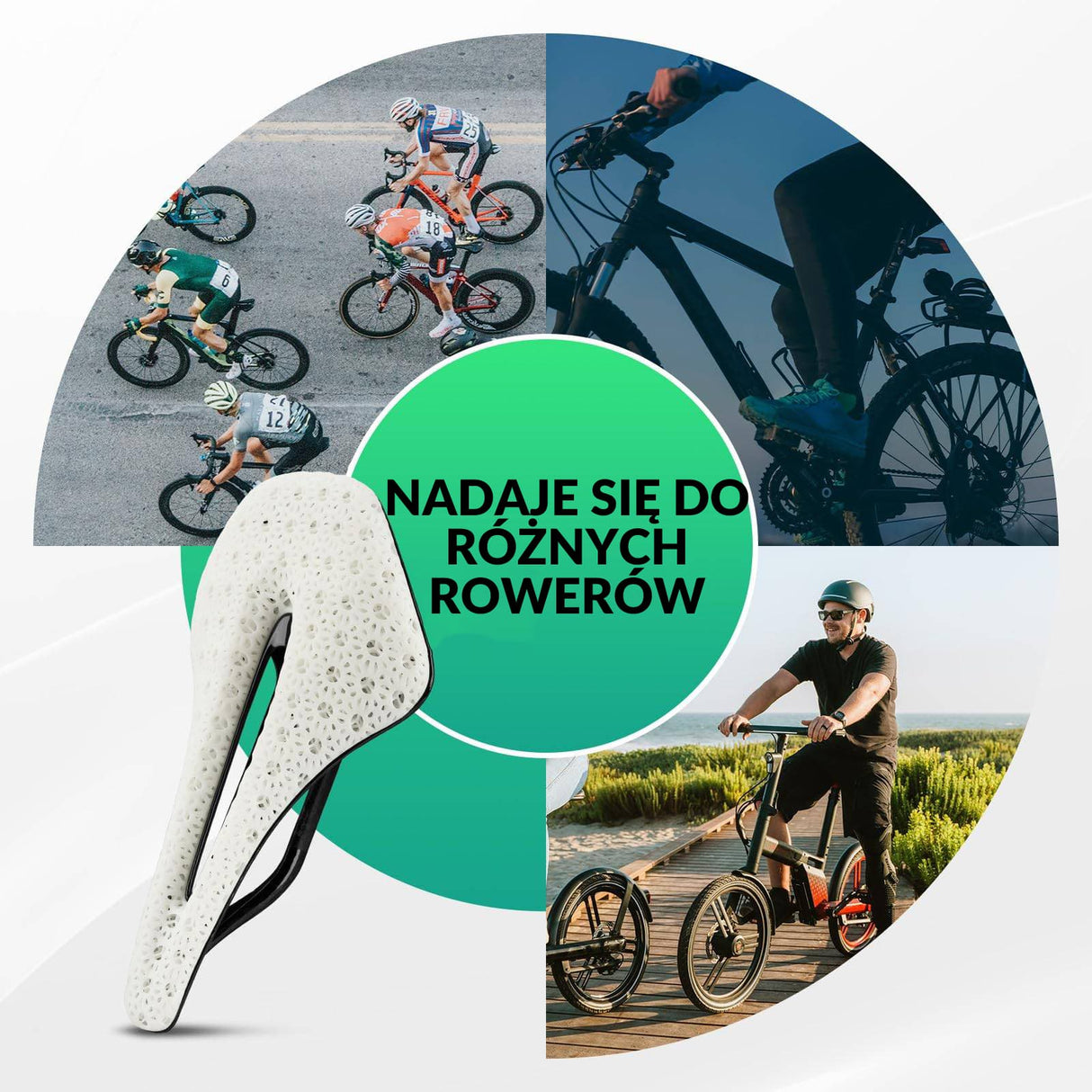 ROCKBROS Siodełka Rowerowe Drukowane w 3d Włókno Węglowe Siodełka rowerowe