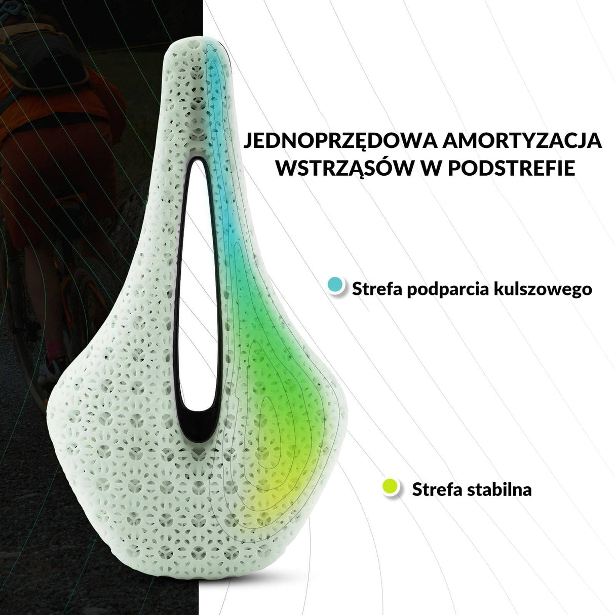 ROCKBROS Siodełka Rowerowe Drukowane w 3d Włókno Węglowe Siodełka rowerowe