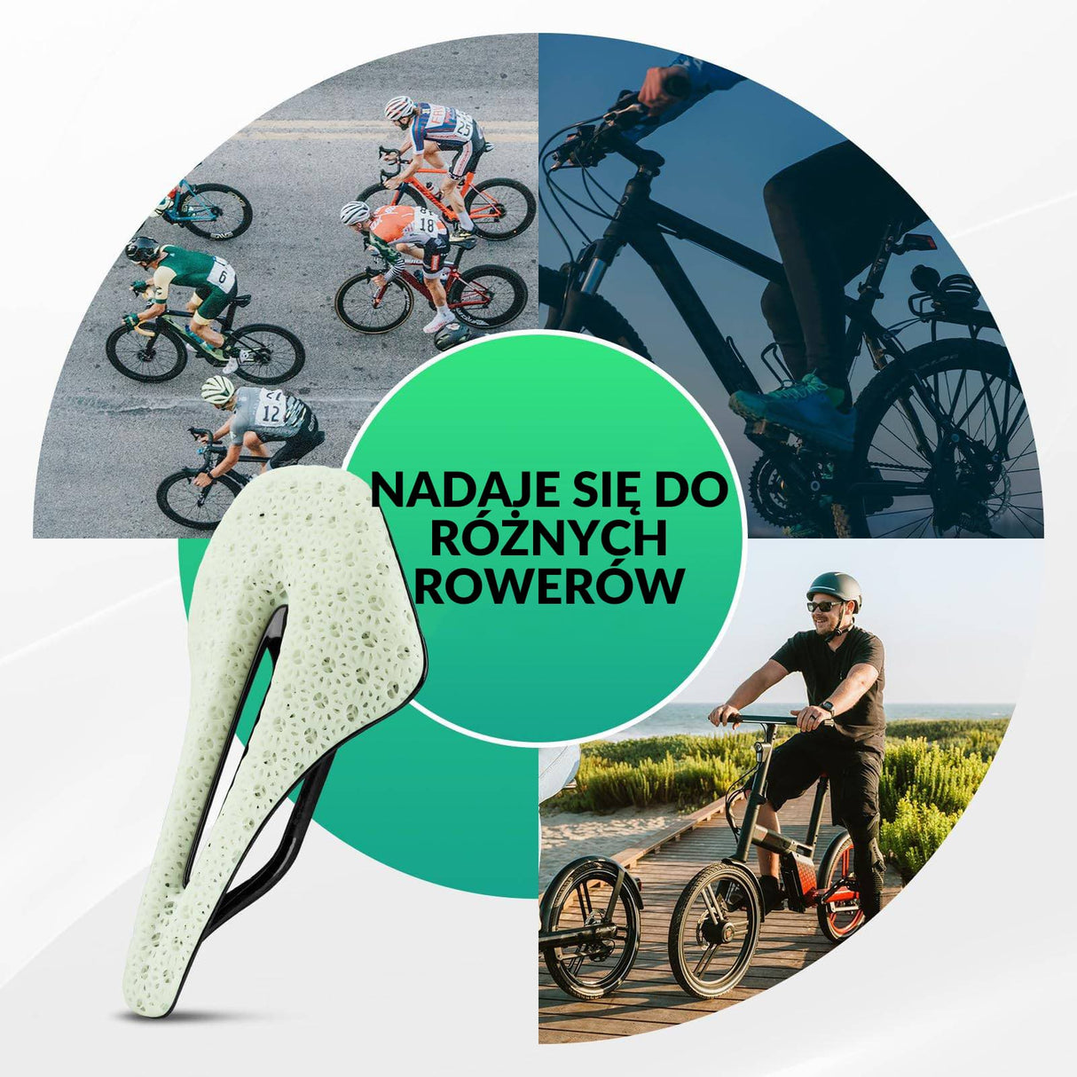 ROCKBROS Siodełka Rowerowe Drukowane w 3d Włókno Węglowe Siodełka rowerowe