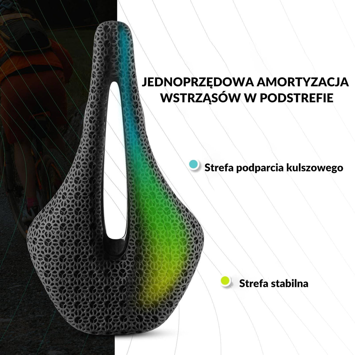 ROCKBROS Siodełka Rowerowe Drukowane w 3d Włókno Węglowe Siodełka rowerowe
