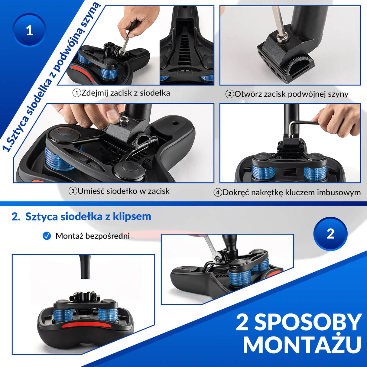 ROCKBROS Siodełka Rowerowe Silikonowa Absorpcja Wstrząsów -1176-2 Siodełka rowerowe