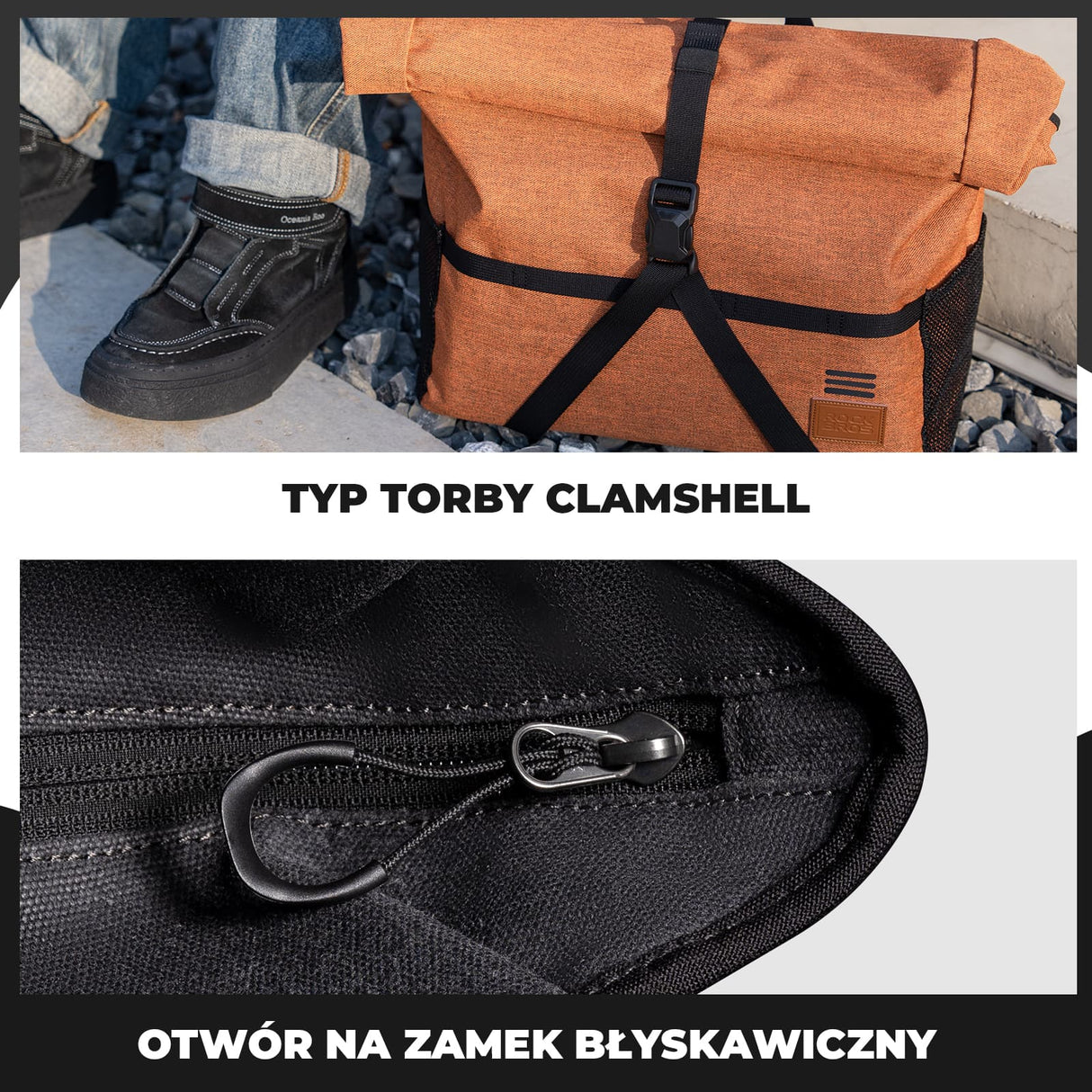 ROCKBROS Składana Torba Rowerowa Przednia 8L-10L Plecaki