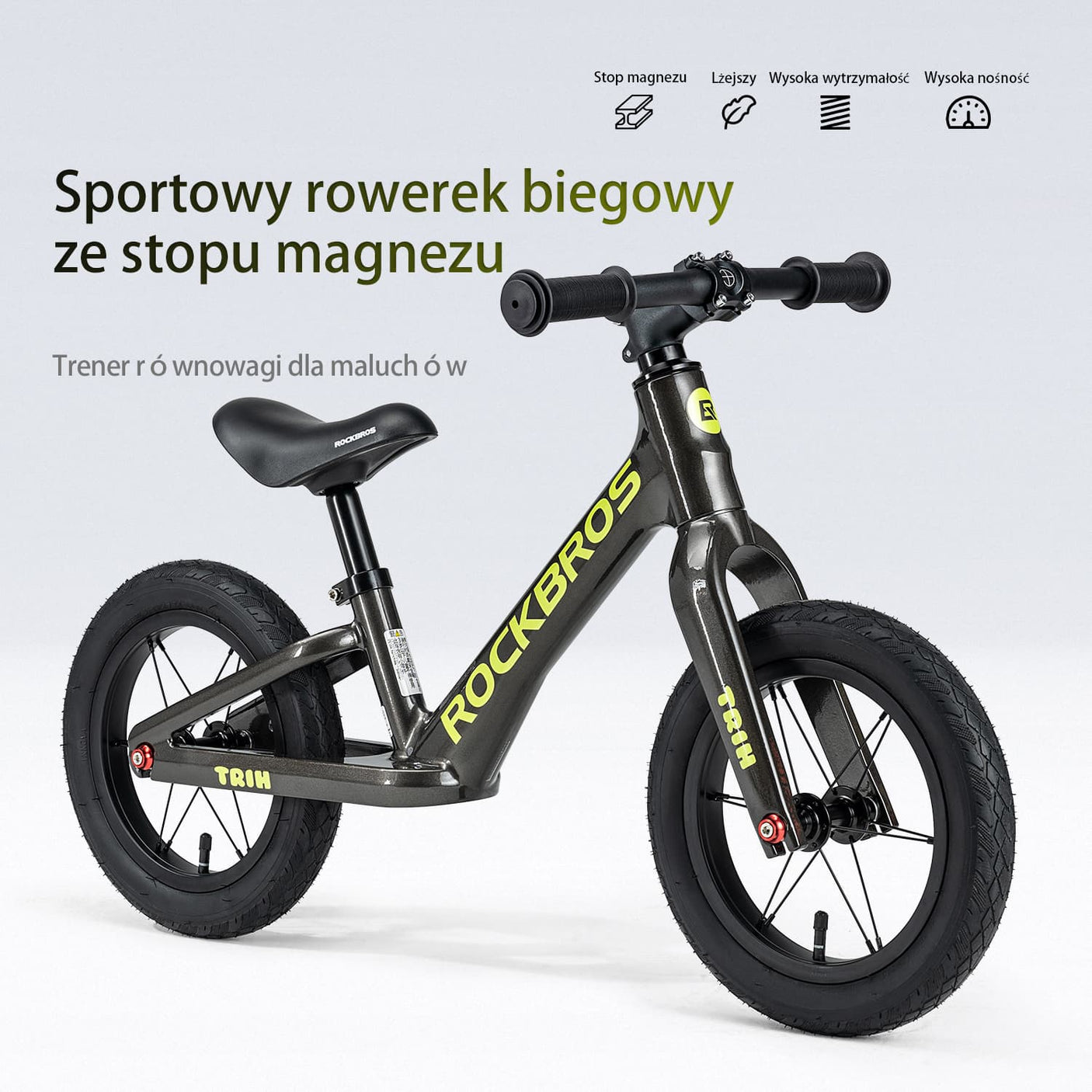 ROCKBROS TRIH – Rowerek Biegowy 12" Dla Dzieci Rower Dziecięcy