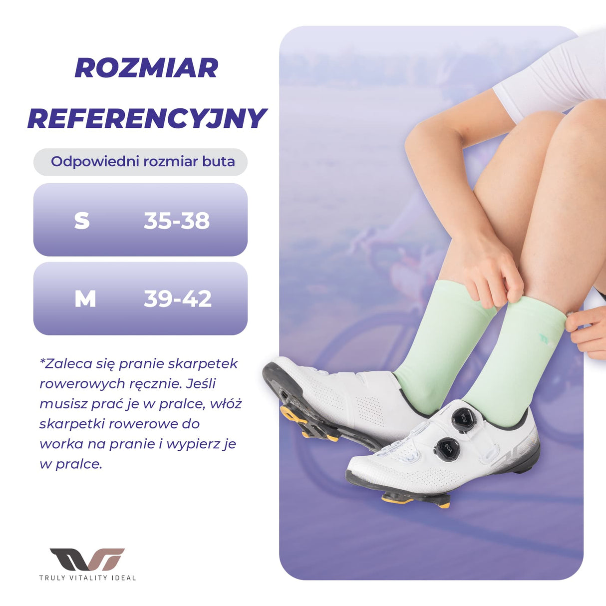 ROCKBROS TVI Damskie Długie Skarpetki do Kolarstwa Szosowego Skarpetka