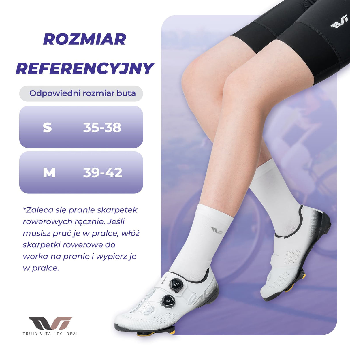 ROCKBROS TVI Damskie Długie Skarpetki do Kolarstwa Szosowego Skarpetka