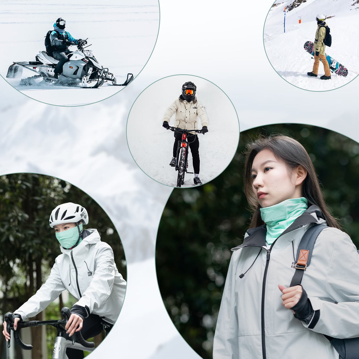 ROCKBROS TVI Kominiarki Damski Zimowy Ciepły-YDWB004 Kominiarki