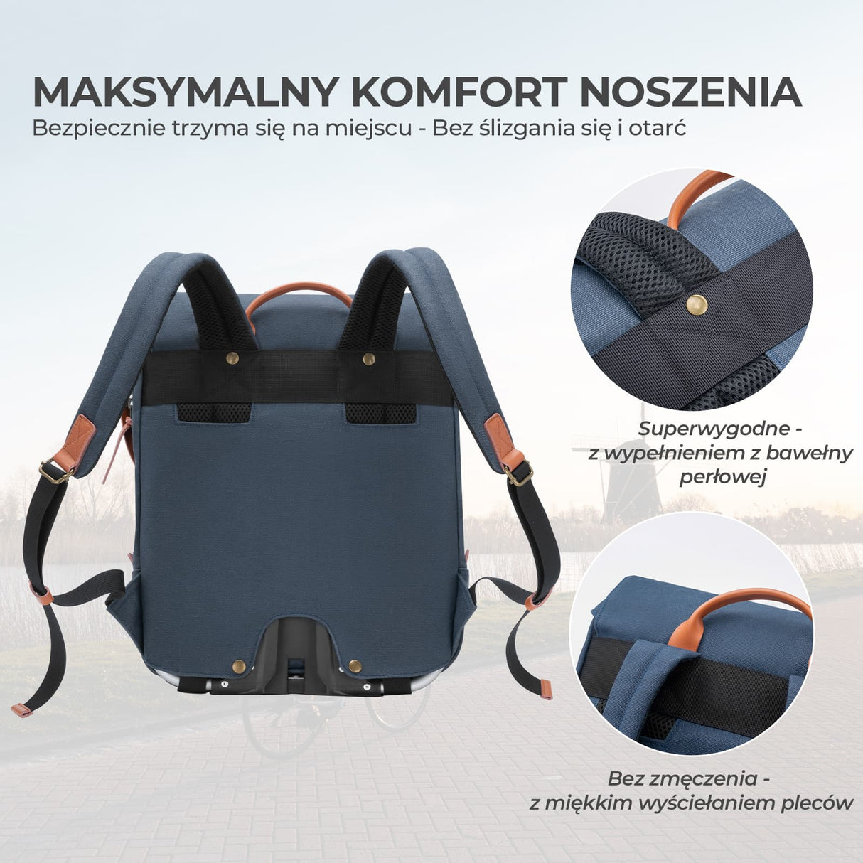 ROCKBROS Torba 3w1 Do Roweru Składaka – Plecak, Torba Na Kierownicę I Do Ręki 8,3 L Plecaki