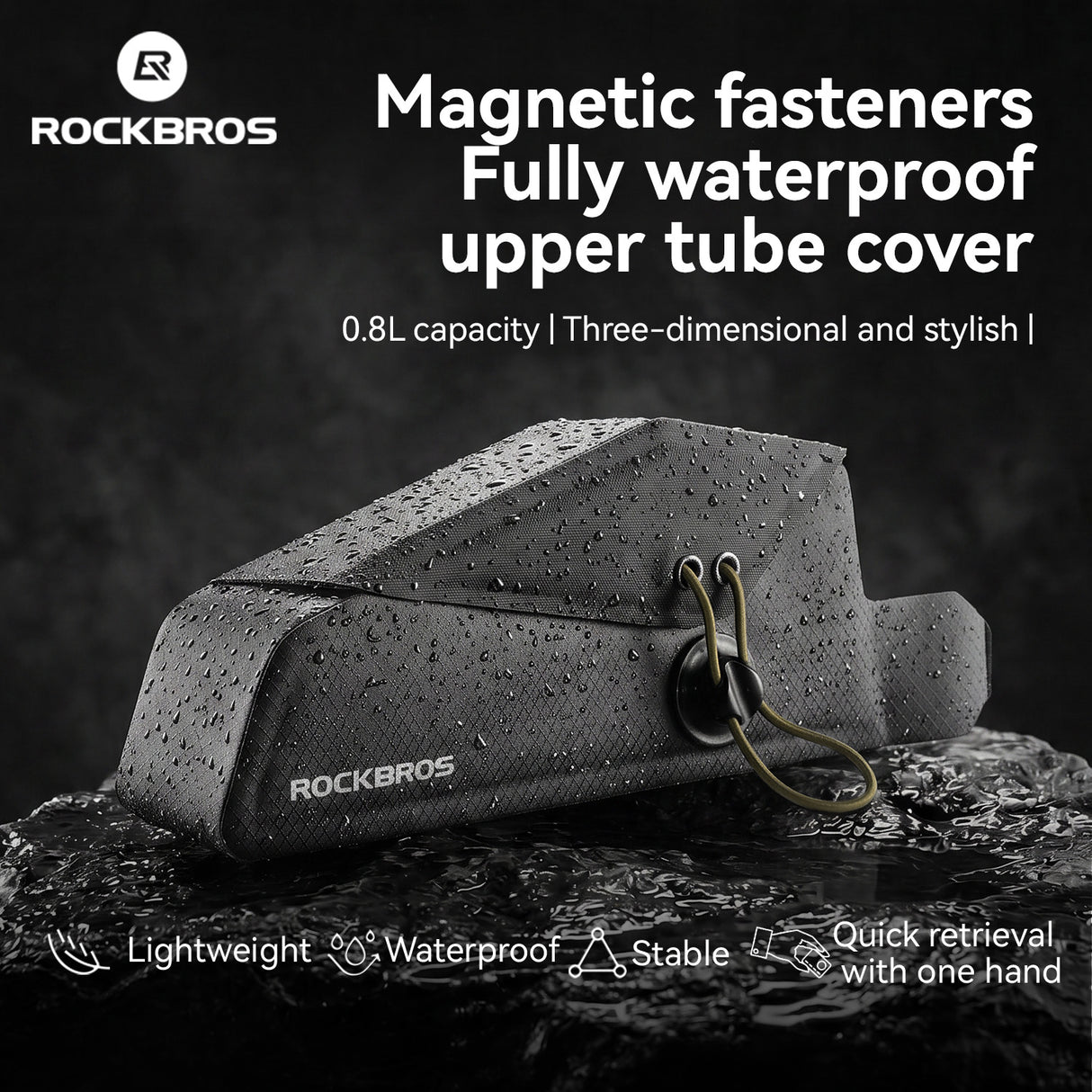 ROCKBROS Torba Rowerowa na Górną Rurę 0.8L Torby na ramę