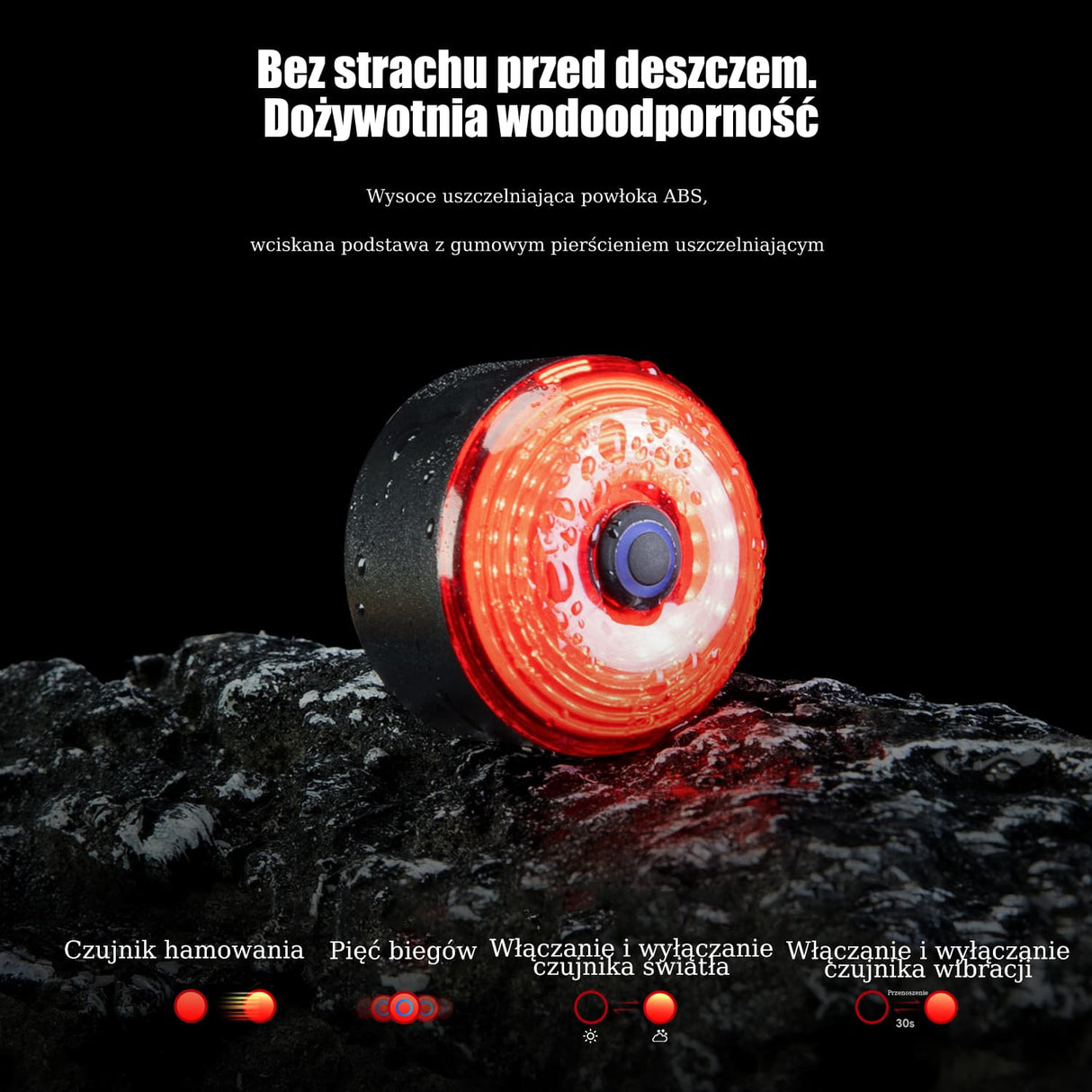 ROCKBROS Torby Podsiodłowe z Tylnym Światłem 0,66L-AS-141 Torby podsiodłowe