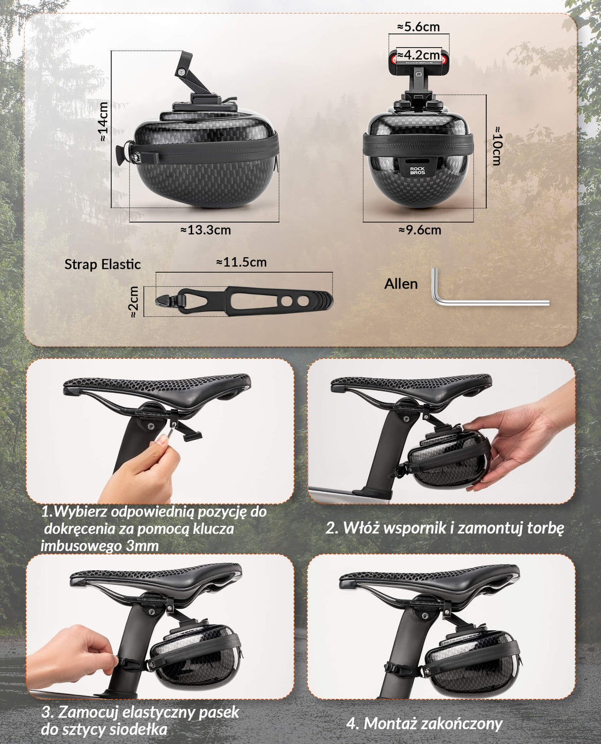 Torby Podsiodłowe Twarda Skorupa Beetle C56