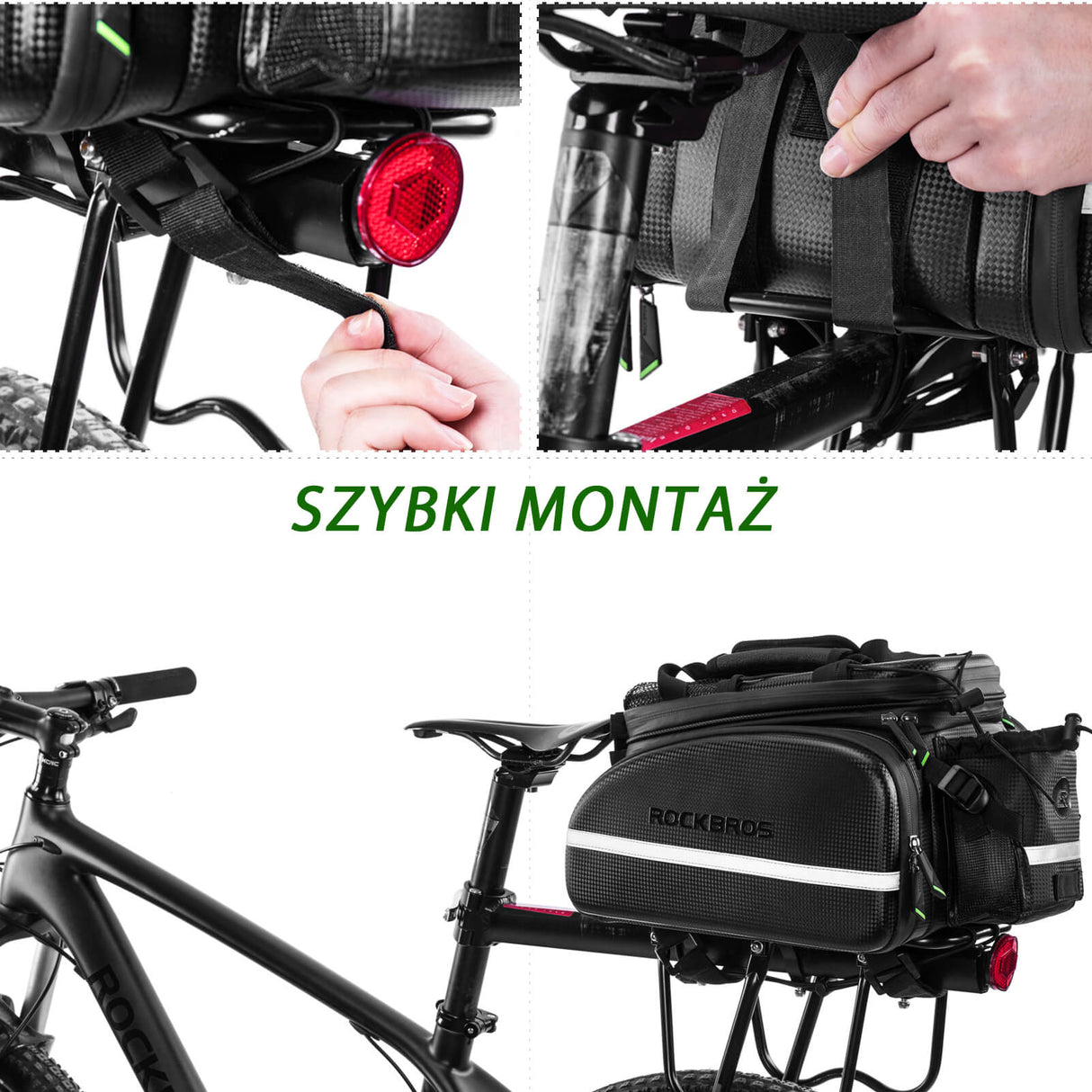 ROCKBROS Torby na Bagażnik Duża Pojemność 17-35 l Torby na bagażnik
