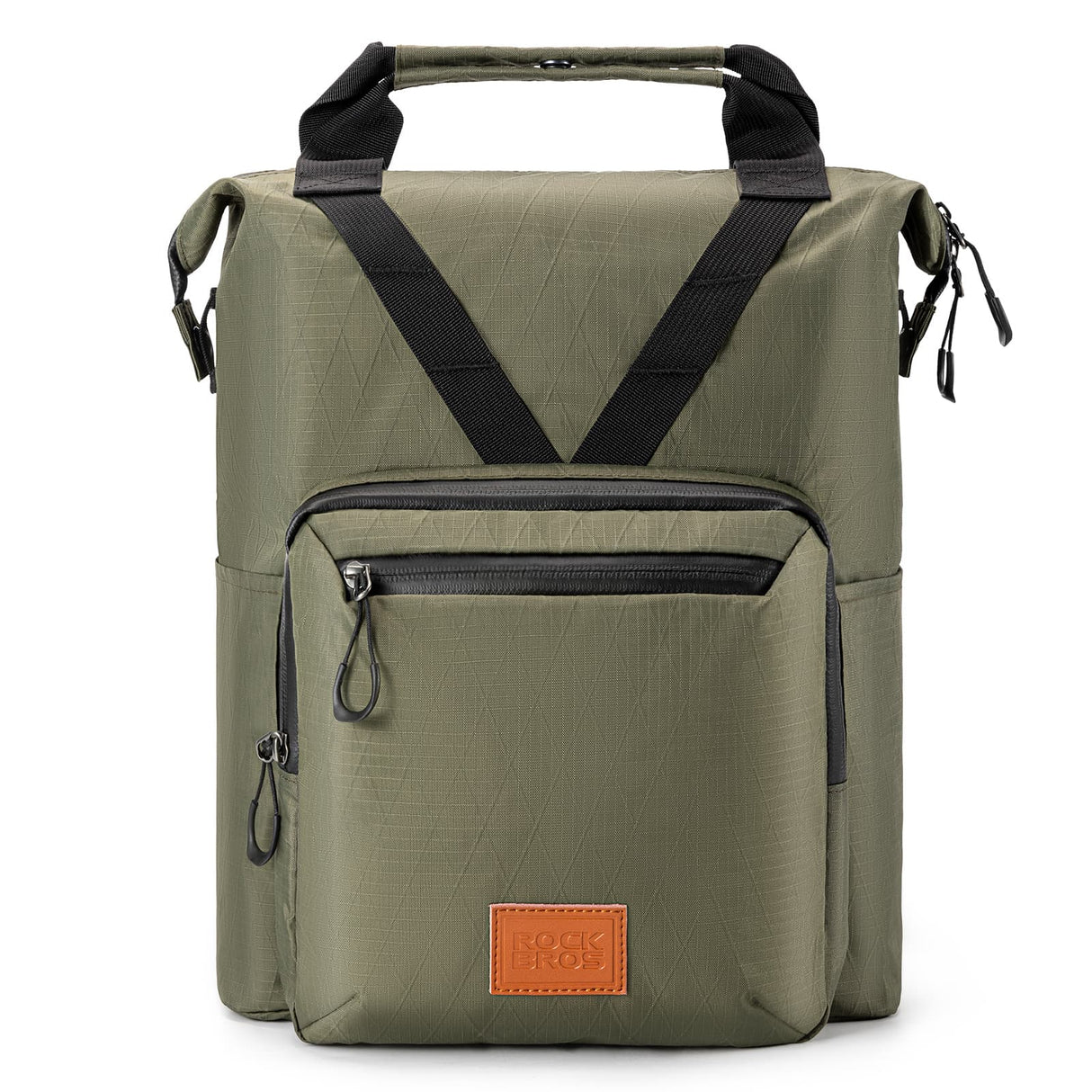 ROCKBROS Torby na Kierownicę Składany Wielofunkcyjny Plecak Rowerowy 11,5L PlecakiOliwkowoszary