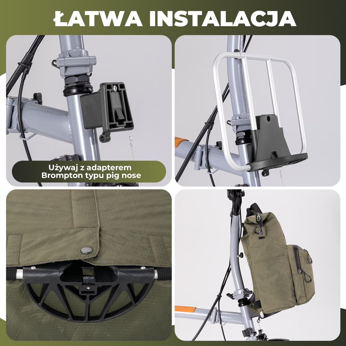 ROCKBROS Torby na Kierownicę Składany Wielofunkcyjny Plecak Rowerowy 11,5L Plecaki