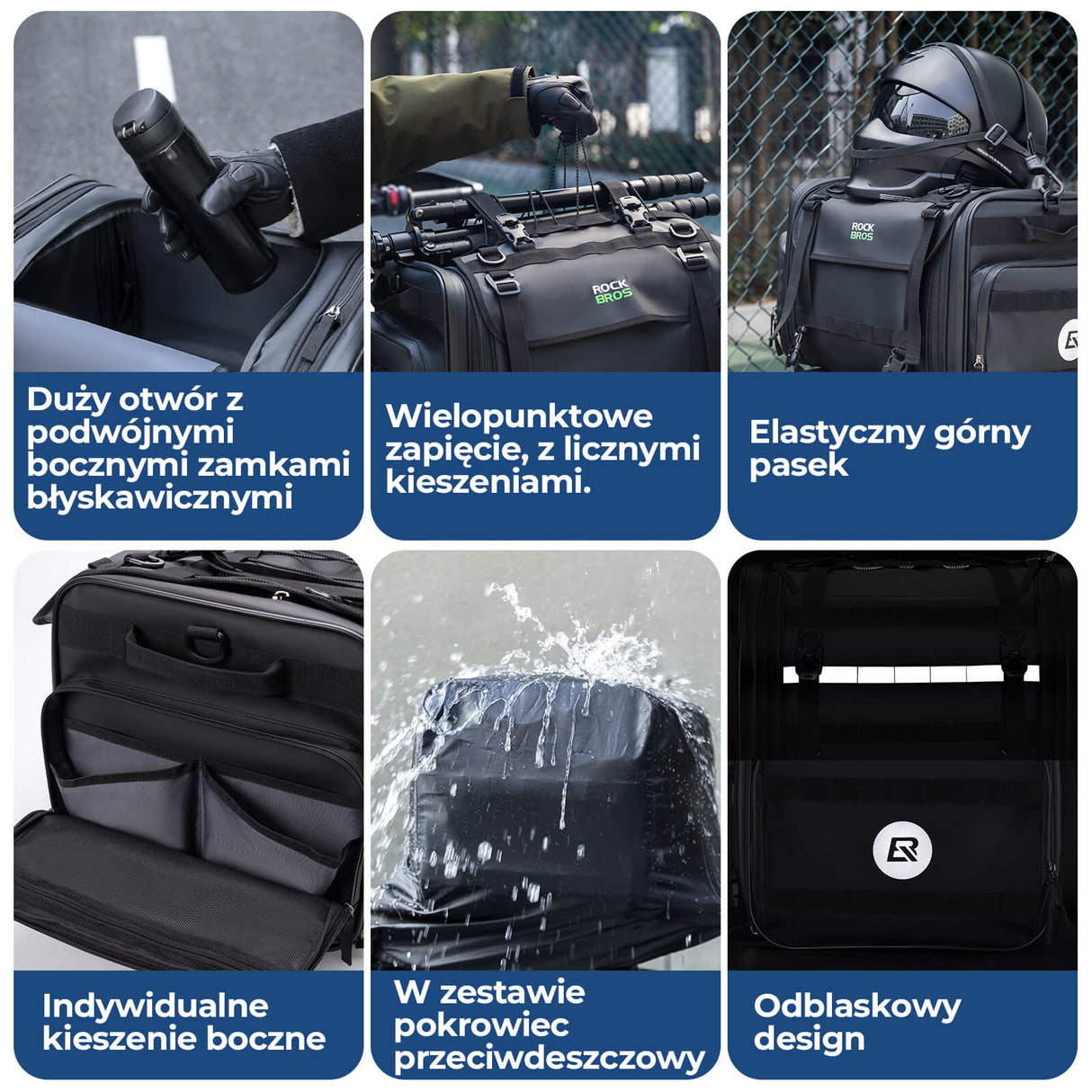 ROCKBROS Torby i sakwy motocyklowe 43-50L Torby i sakwy motocyklowe