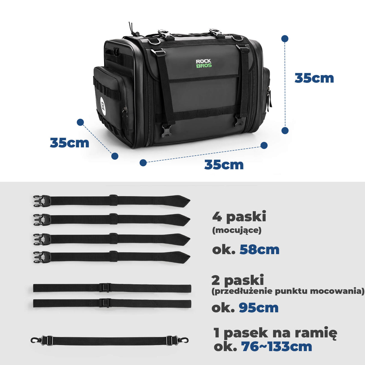 ROCKBROS Torby i sakwy motocyklowe 43-50L Torby i sakwy motocyklowe