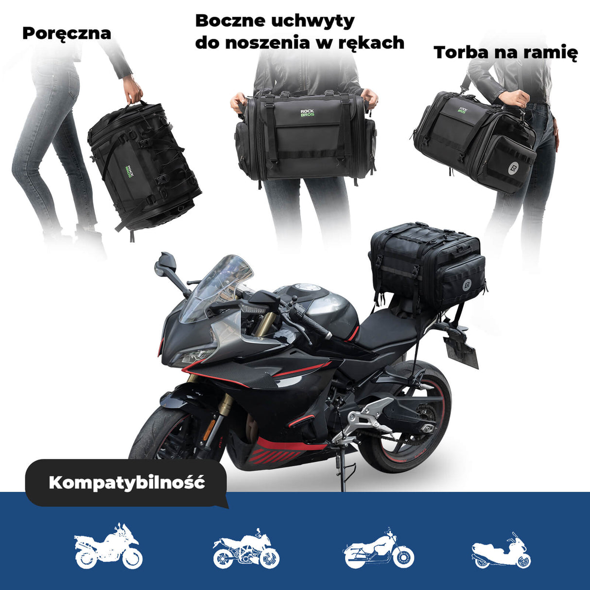 ROCKBROS Torby i sakwy motocyklowe 43-50L Torby i sakwy motocyklowe