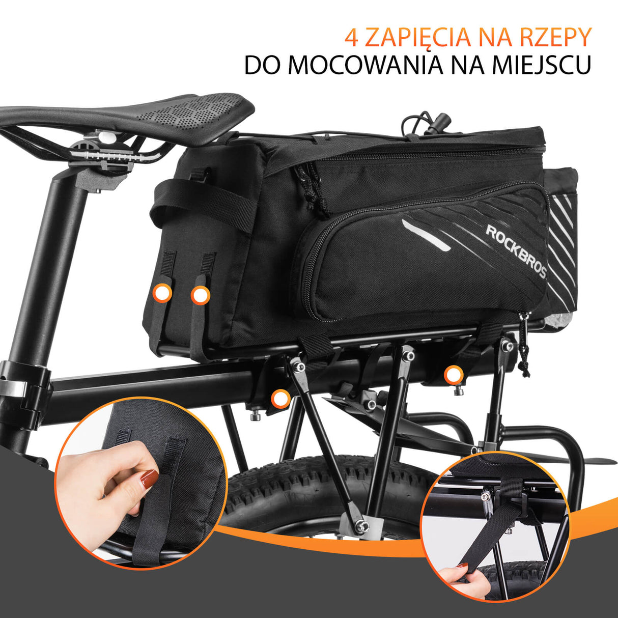 ROCKBROS Torby na Bagażnik Wielofunkcyjny 9-12L Torby na bagażnik