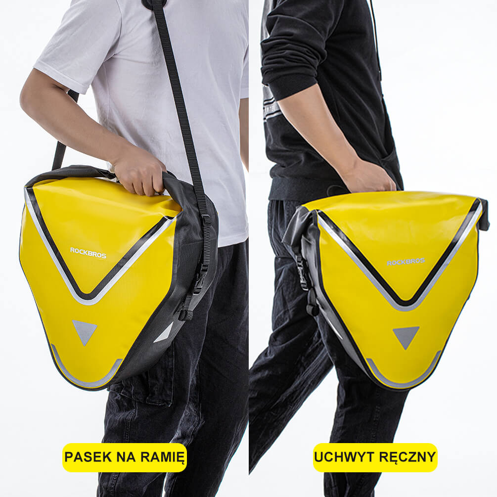 ROCKBROS Torby na Bagażnik Wodoodporna Torba Trójkątna o Dużej Pojemności 20L Torby na bagażnik