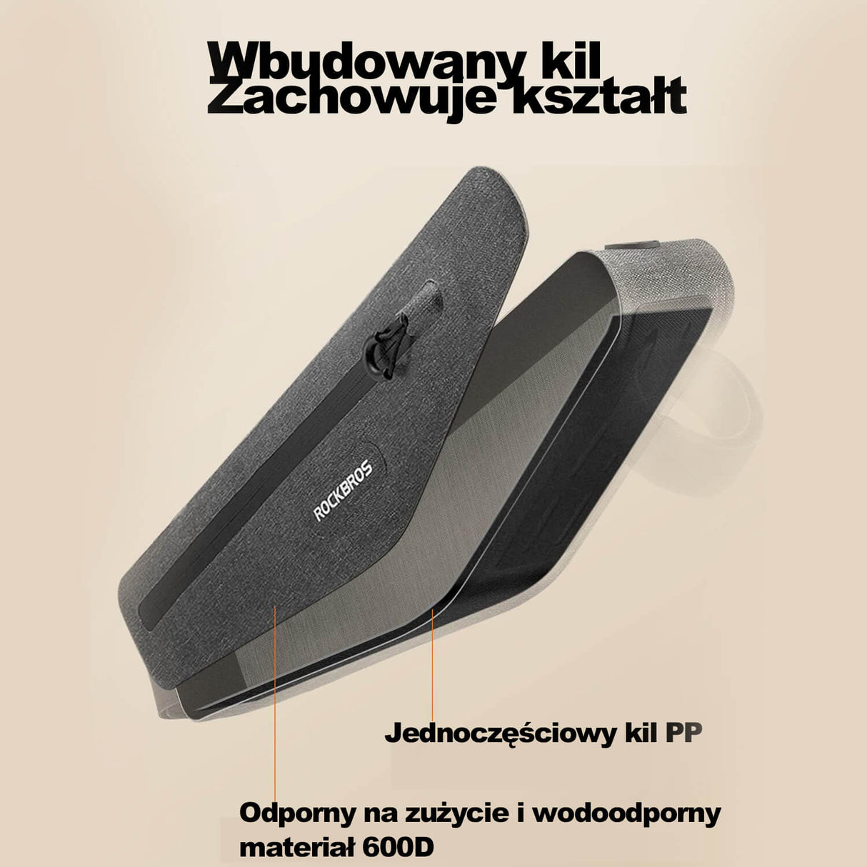 ROCKBROS Torby na Ramę Rozszerzona Wodoodporna Torba Ttrójkątna Torby na ramę