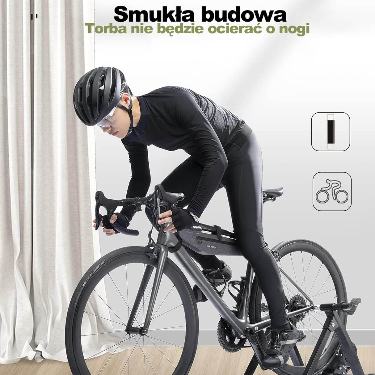 ROCKBROS Torby na Ramę Rozszerzona Wodoodporna Torba Ttrójkątna Torby na ramę