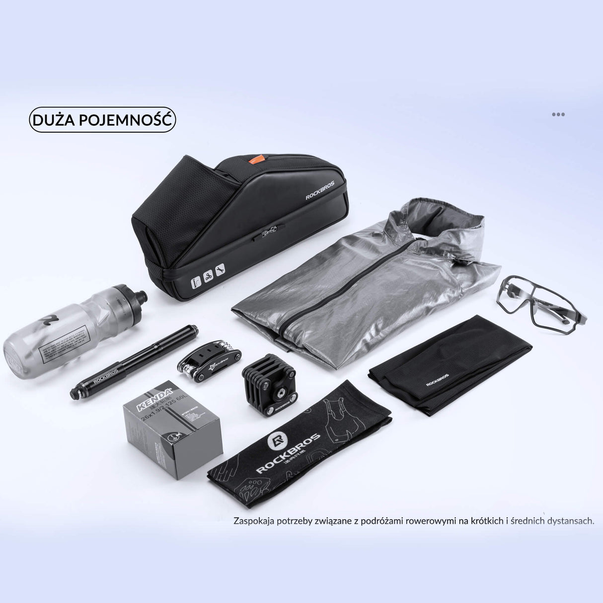 ROCKBROS Torby na Ramę Torba na Butelkę z Wodą w Kształcie Trójkąta 3L Torby na ramę