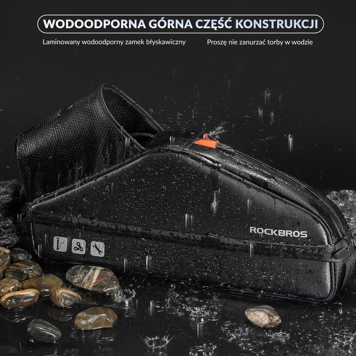 ROCKBROS Torby na Ramę Torba na Butelkę z Wodą w Kształcie Trójkąta 3L Torby na ramę