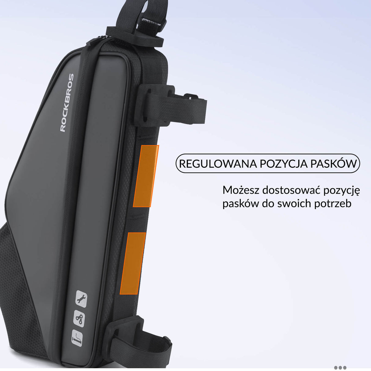 ROCKBROS Torby na Ramę Torba na Butelkę z Wodą w Kształcie Trójkąta 3L Torby na ramę