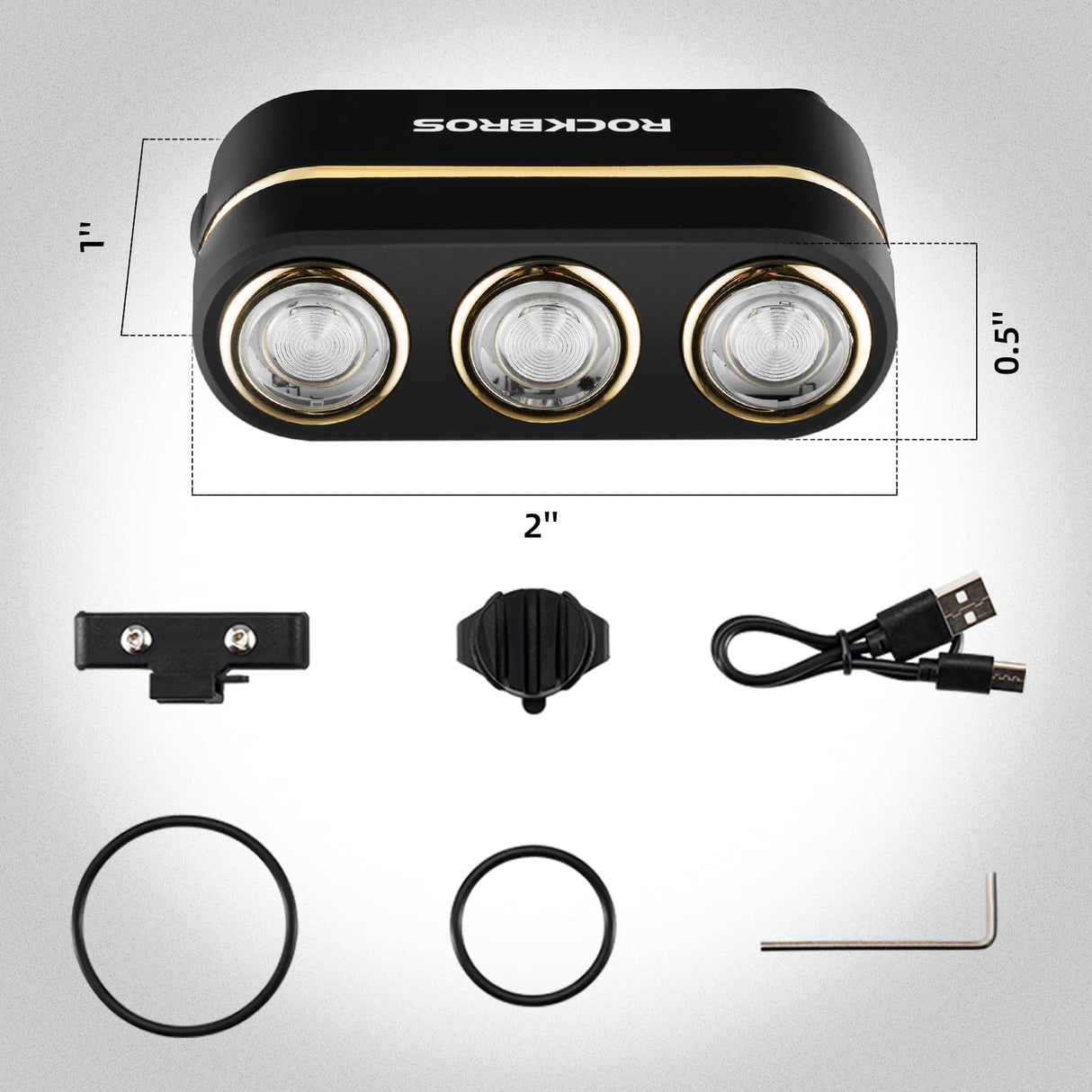 ROCKBROS Tylne Światło Rowerowe Inteligentne 3-kolorowe Led Czujnik Hamulca Światła rowerowe