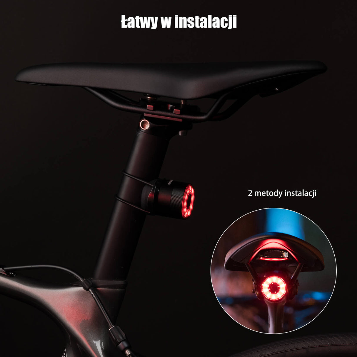 ROCKBROS Tylne Światło Rowerowe Inteligentny Q3 Światła rowerowe