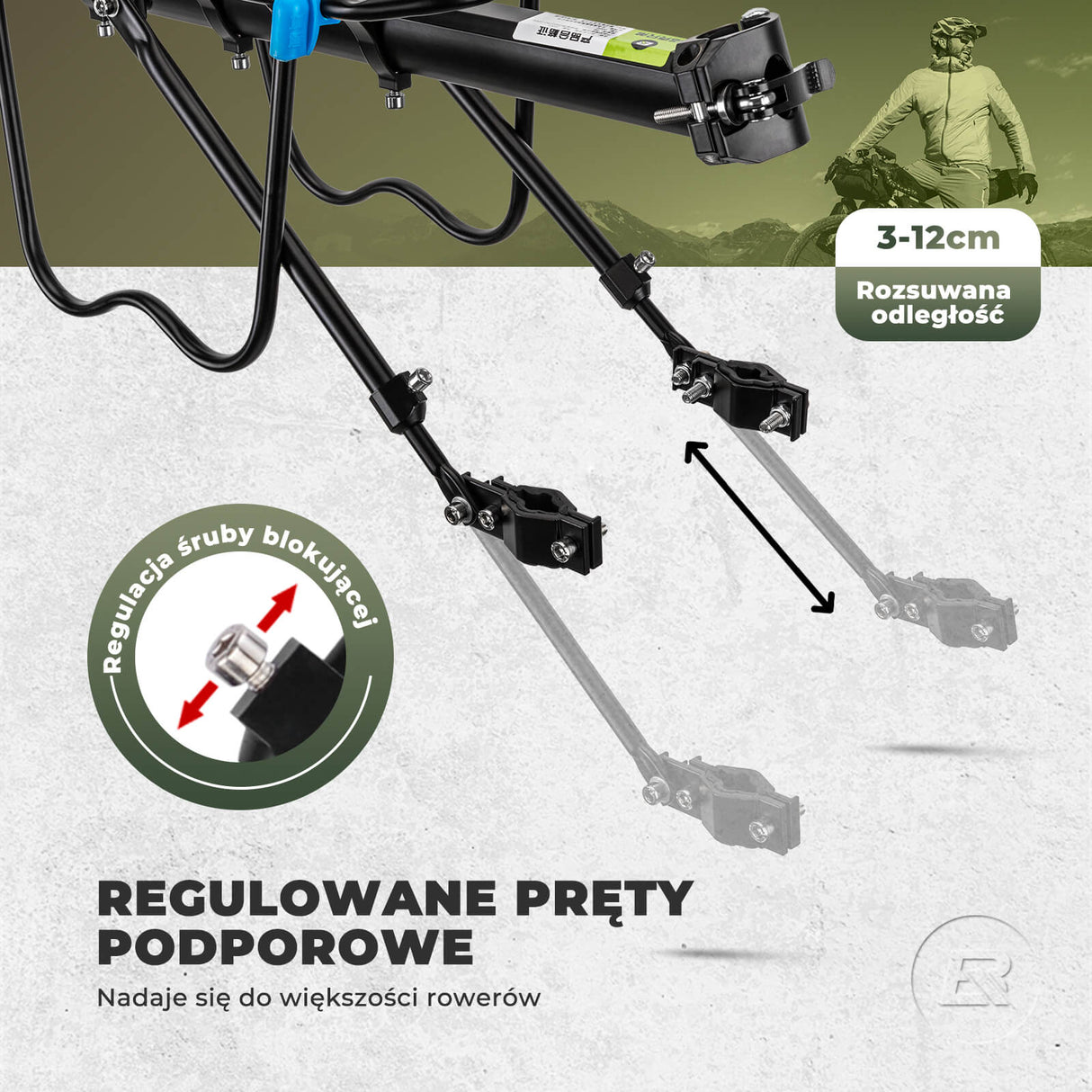 ROCKBROS Tylny Bagażnik Rrowerowy Można Szybko Zdemontować -CT-601-5 Bagażniki