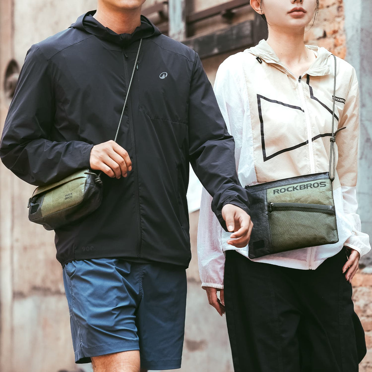 ROCKBROS Ekologiczna Torba na Kierownicę z Paskiem na Ramię 1,5L Ekologiczny- DB002 Torby na kierownicę