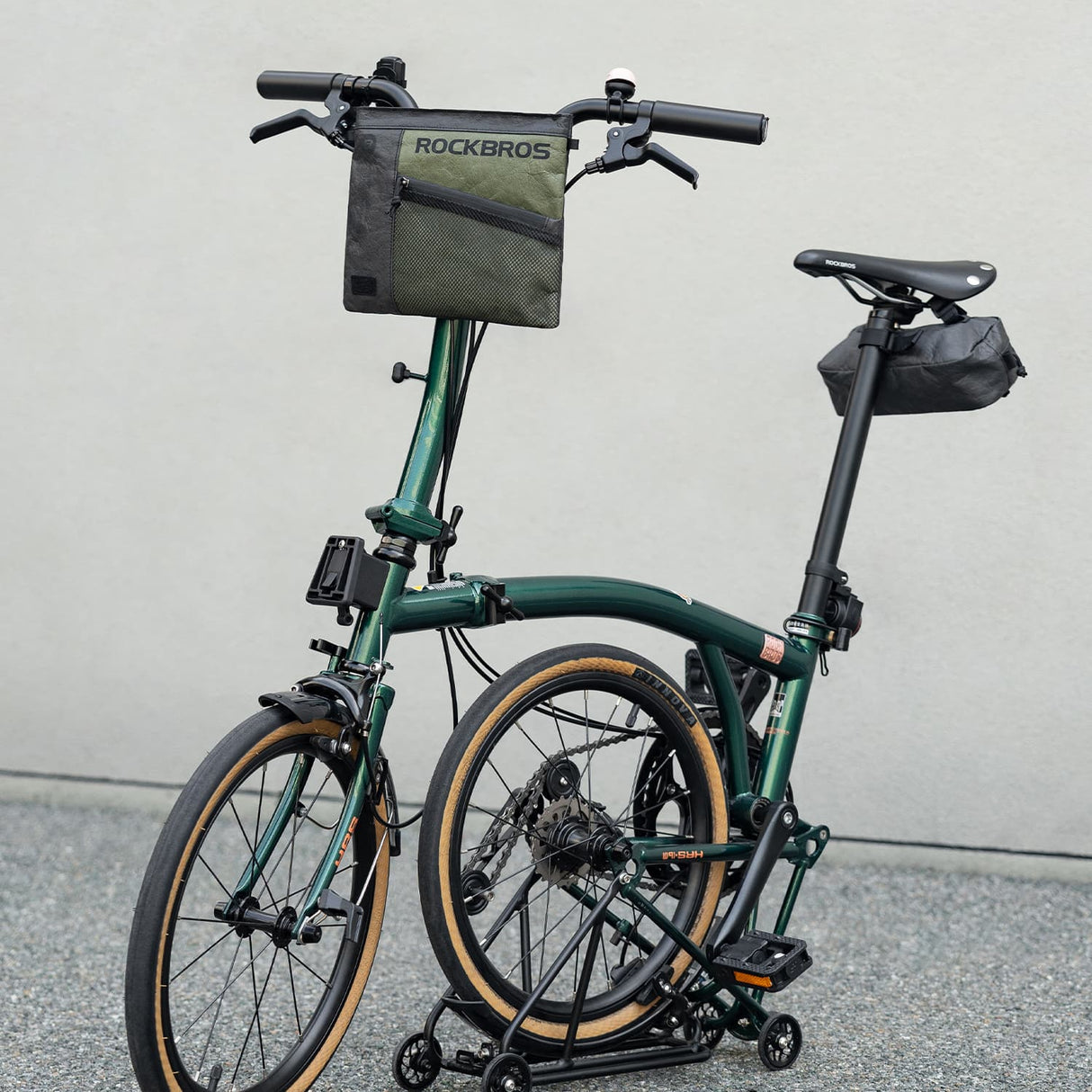 ROCKBROS Ekologiczna Torba na Kierownicę z Paskiem na Ramię 1,5L Ekologiczny- DB002 Torby na kierownicę