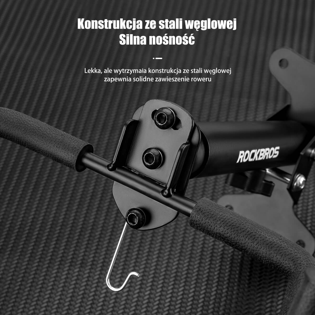 ROCKBROS Uchwyt Ścienny na Rower Składane i Chowane -BN-W045 Stojaki rowerowe