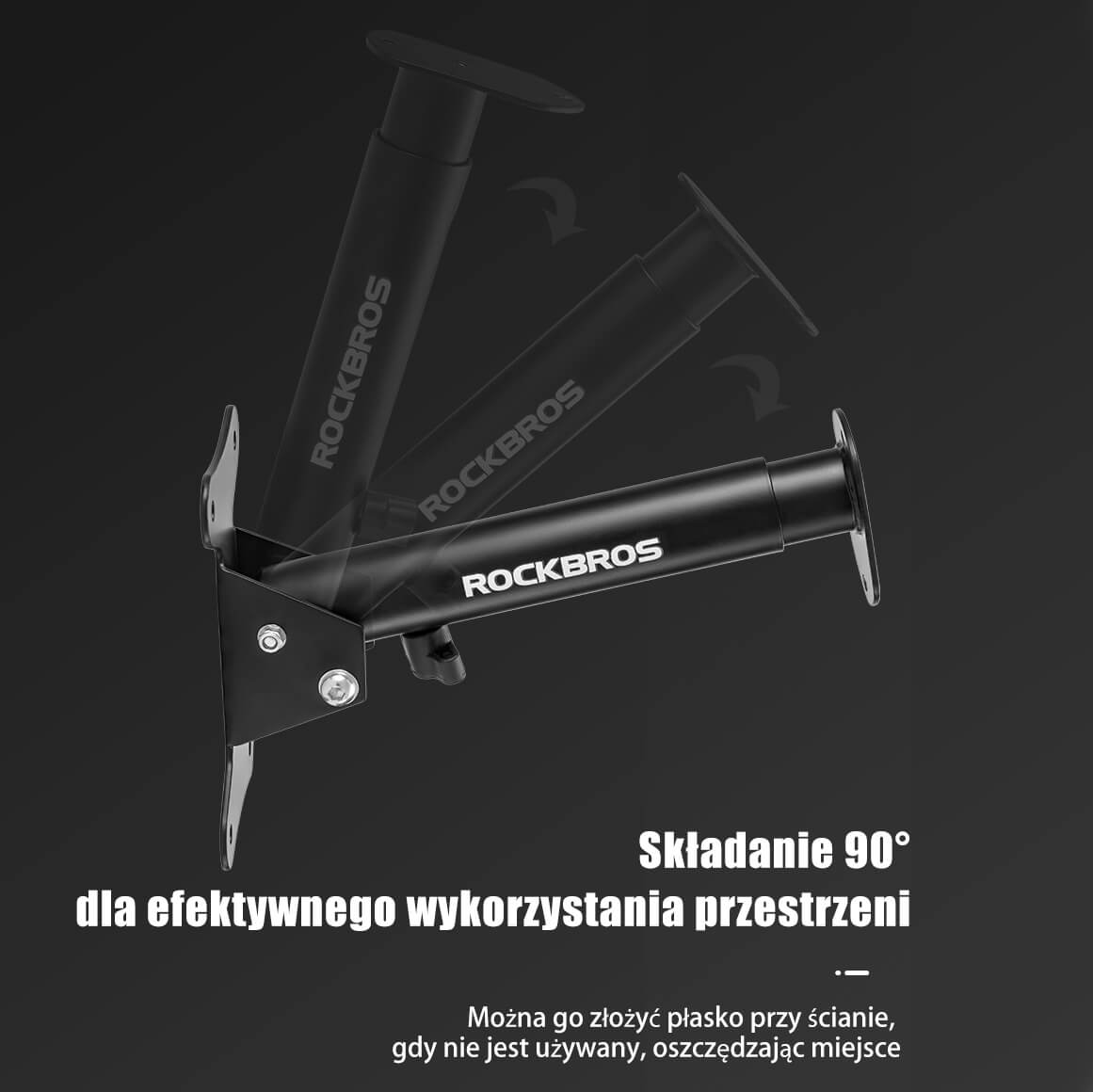 ROCKBROS Uchwyt Ścienny na Rower Składane i Chowane -BN-W045 Stojaki rowerowe