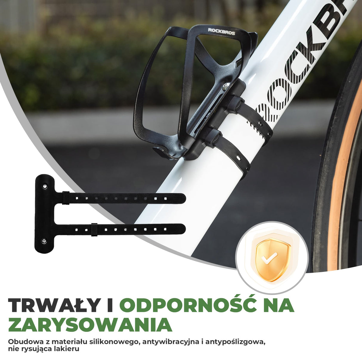 ROCKBROS Uchwyt na Bidon Rowerowy Adapter Bez Otworów-BKG019B Uchwyty na bidon