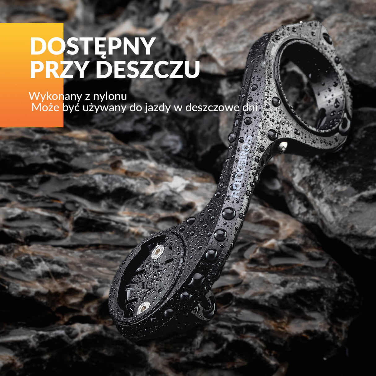 ROCKBROS Uchwyt na Komputer Rowerowy – 3w1 z Mocowaniem na Światło/Kamerę Uchwyt na komputer rowerowy