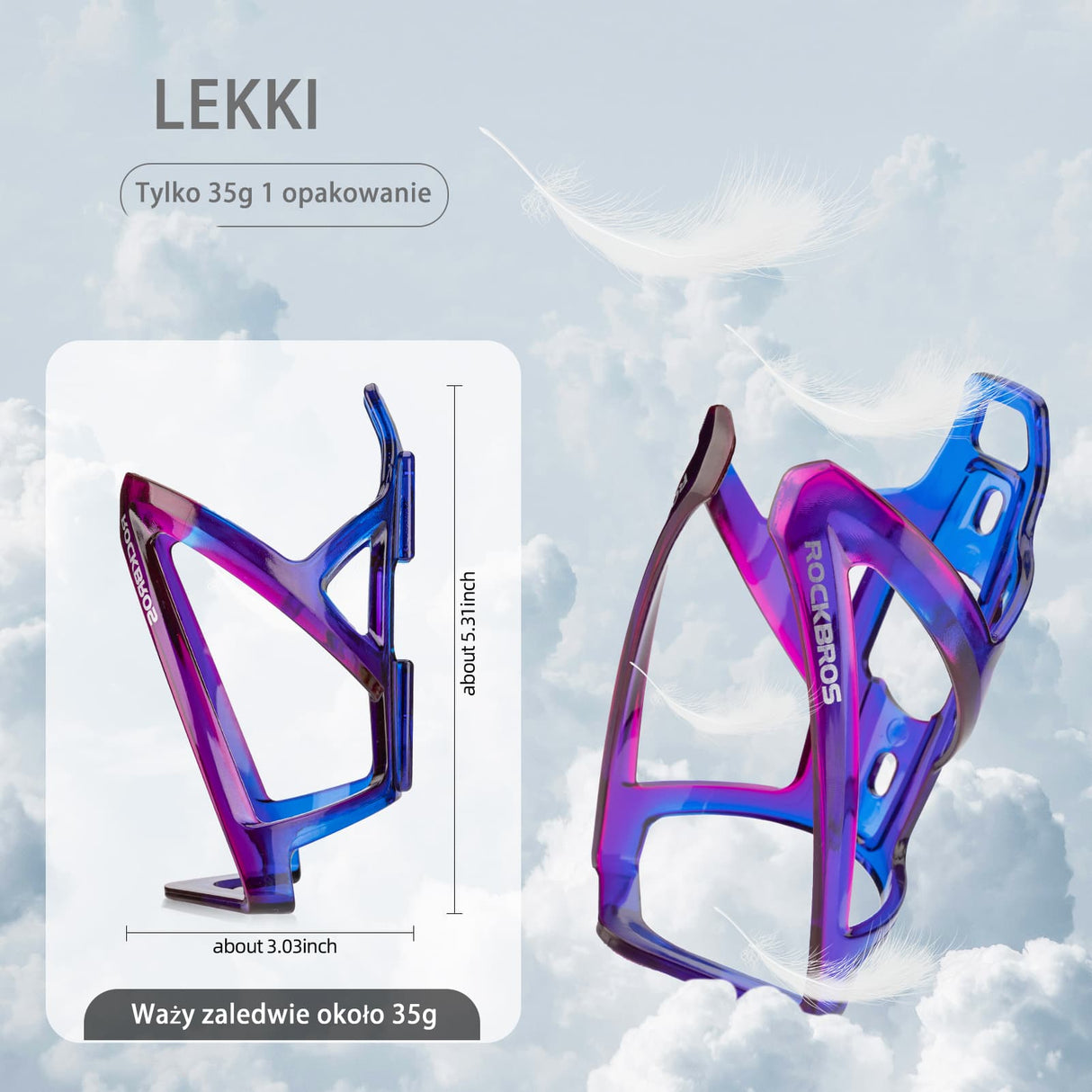 Uchwyty na Bidon Lekki Materiał PC Kolorowy 35g-FK-338