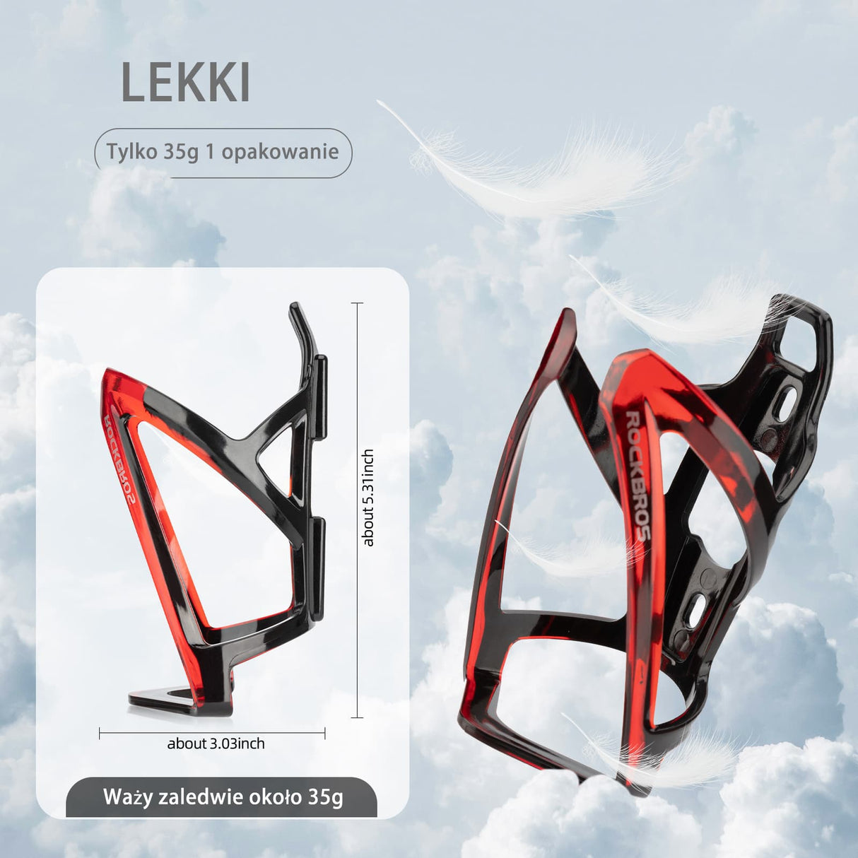 Uchwyty na Bidon Lekki Materiał PC Kolorowy 35g-FK-338