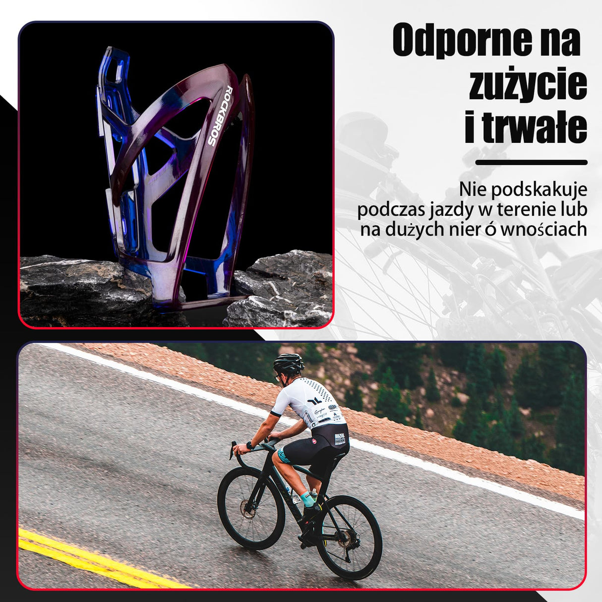 Uchwyty na Bidon Lekki Materiał PC Kolorowy 35g-FK-338