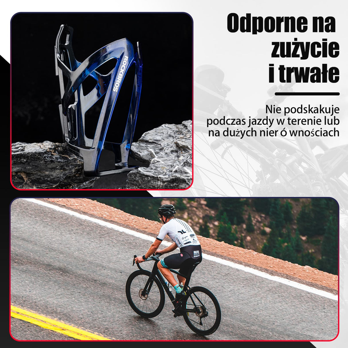 ROCKBROS Uchwyty na Bidon Lekki Materiał PC Kolorowy 35g-FK-338 Uchwyty na bidon