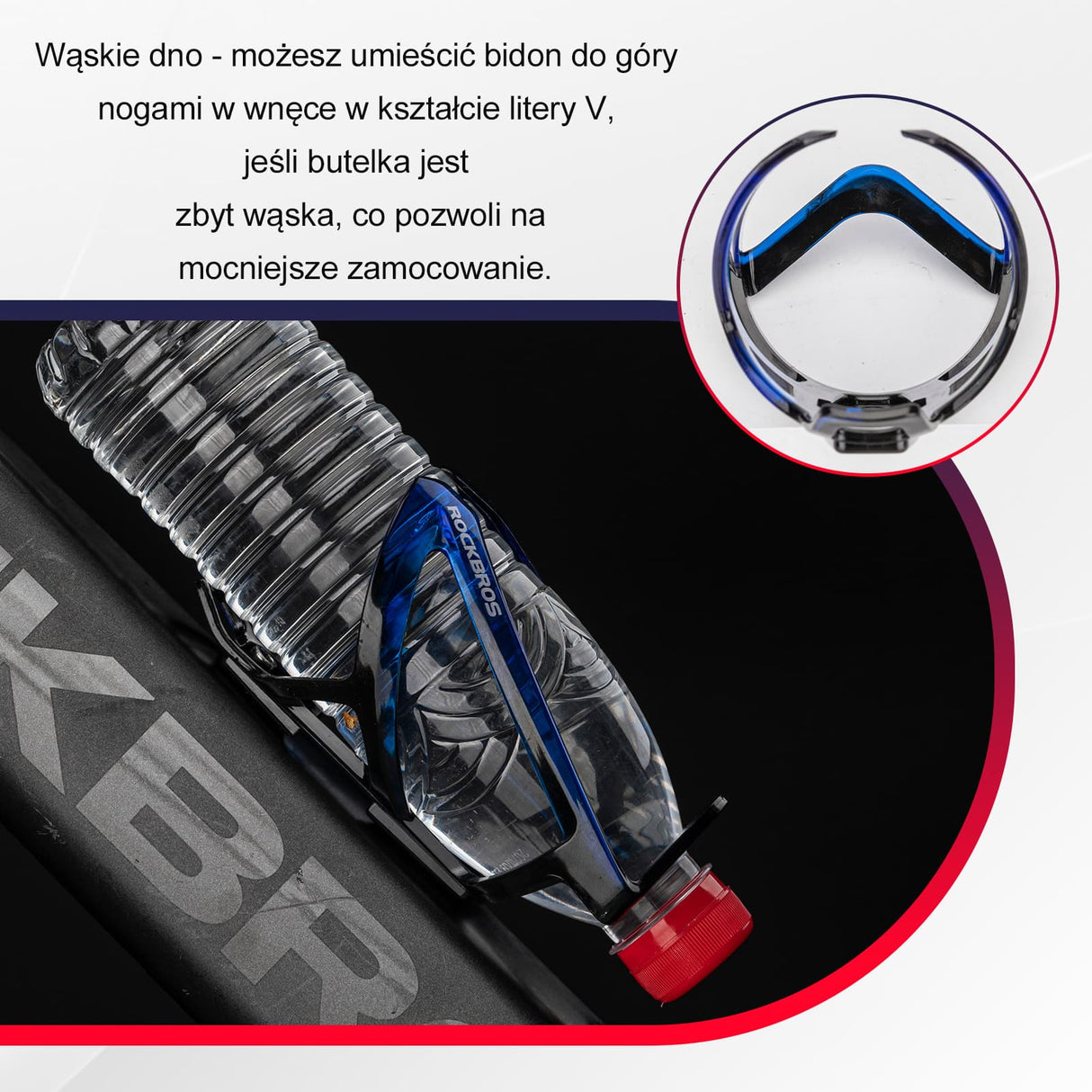 ROCKBROS Uchwyty na Bidon Lekki Materiał PC Kolorowy 35g-FK-338 Uchwyty na bidon