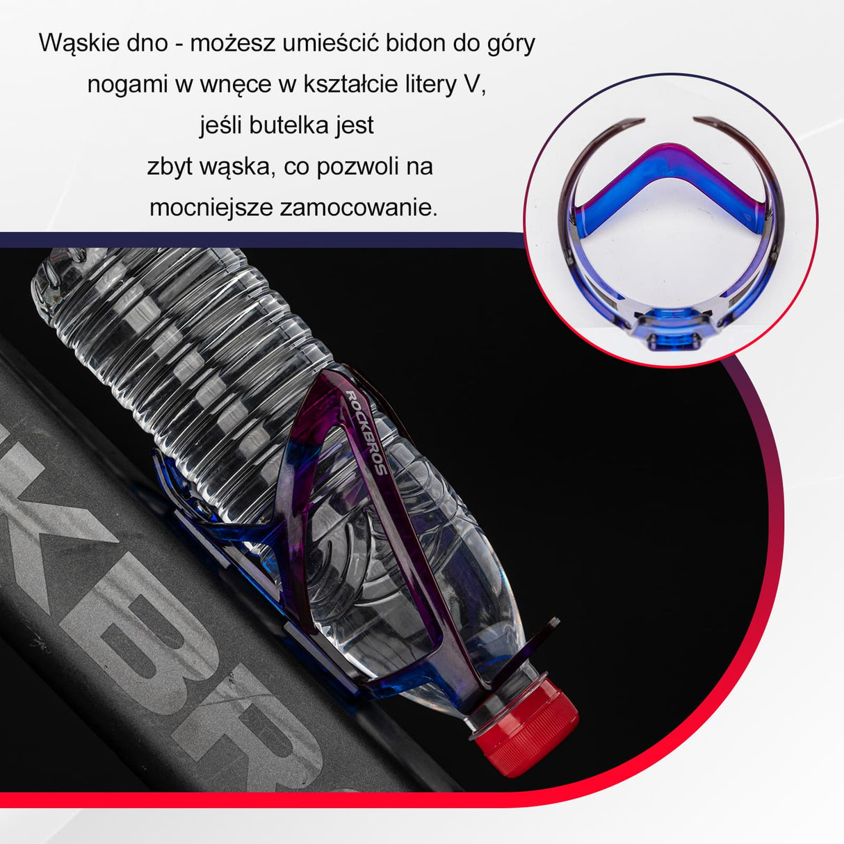 Uchwyty na Bidon Lekki Materiał PC Kolorowy 35g-FK-338