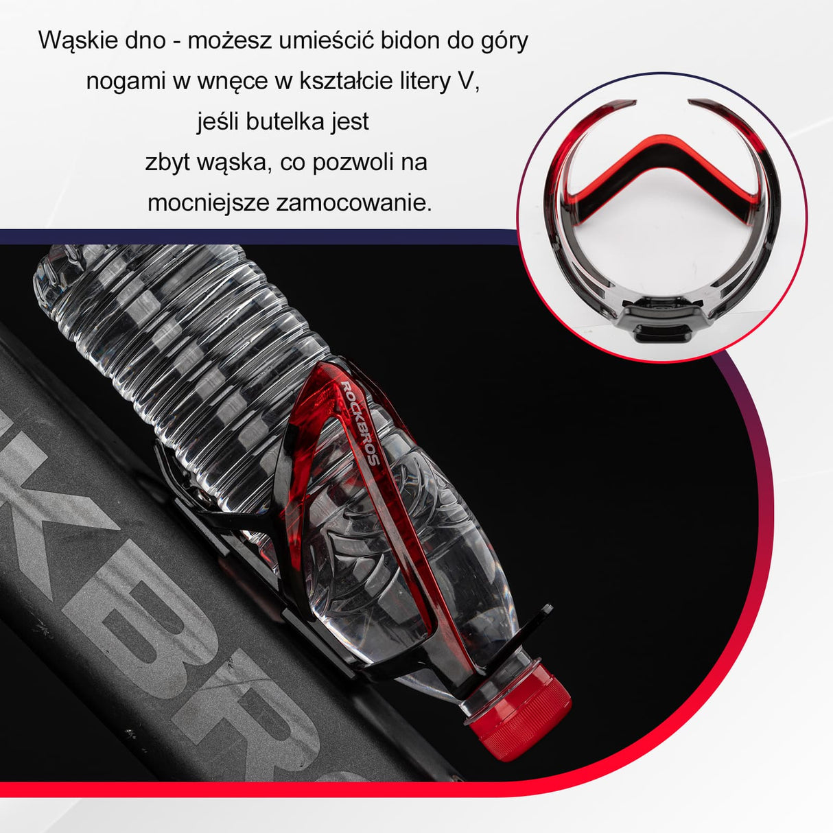 Uchwyty na Bidon Lekki Materiał PC Kolorowy 35g-FK-338