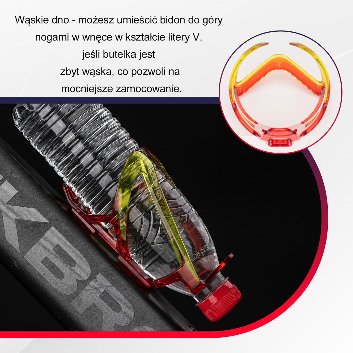 ROCKBROS Uchwyty na Bidon Lekki Materiał PC Kolorowy 35g-FK-338 Uchwyty na bidon