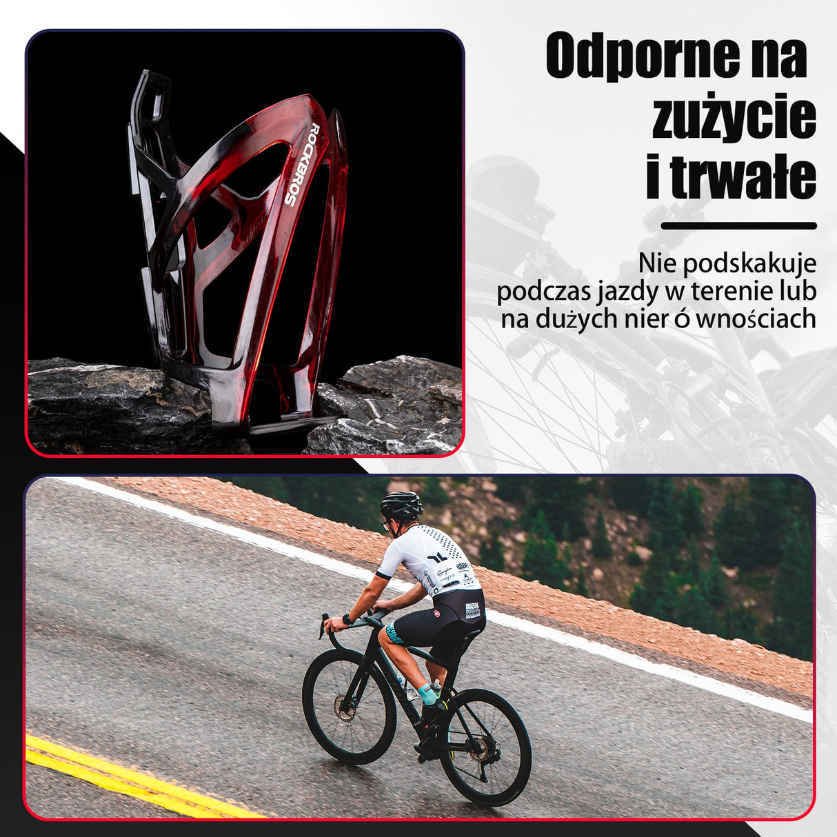 Uchwyty na Bidon Lekki Materiał PC Kolorowy 35g-FK-338