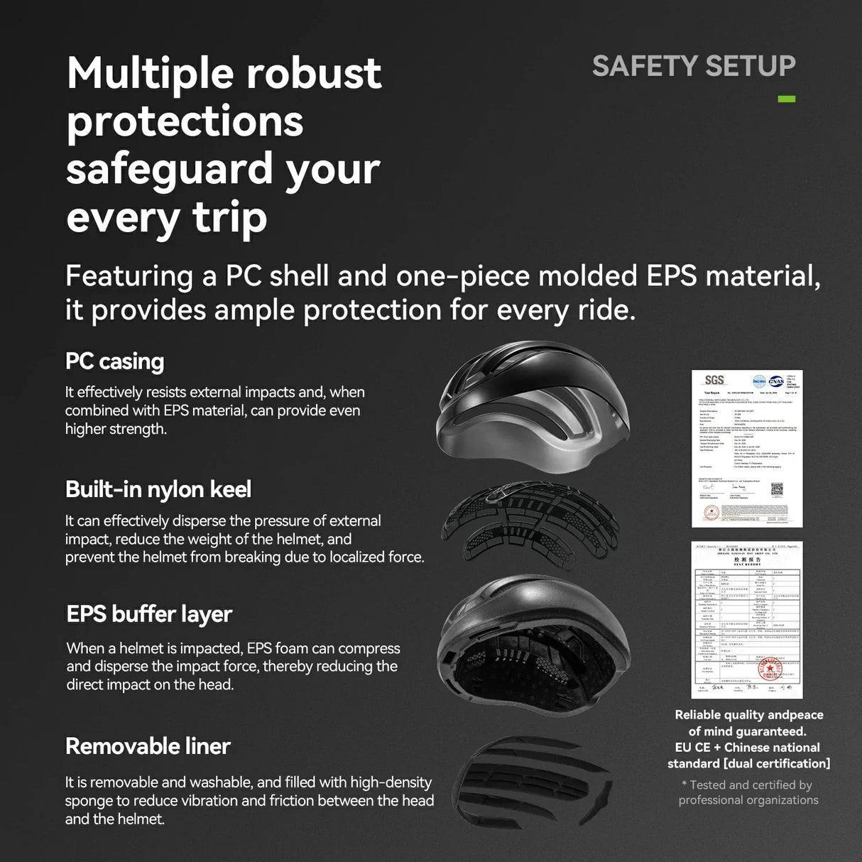 ROCKBROS Kask Rowerowy Rekreacyjny Zdejmowany Daszek I Gogle Magnetyczne-ZK-099 Kaski