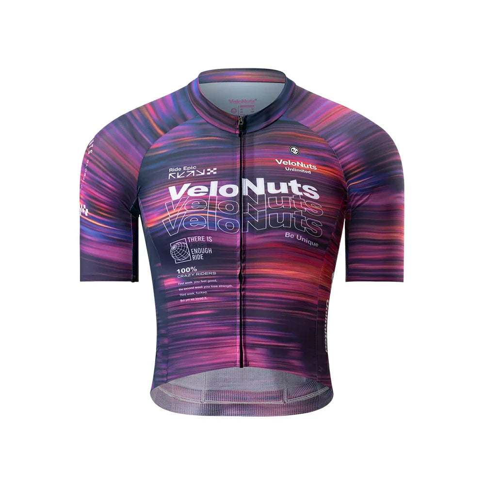 Velonuts Velonuts Damska Koszulka Rowerowa Velonuts Extra Short Krótki Rękaw, Fioletowa Koszulki