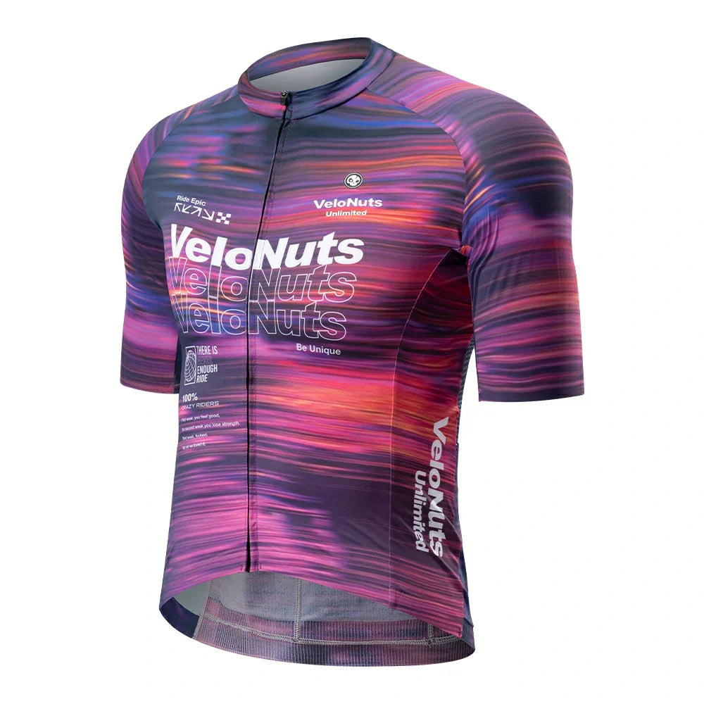 Velonuts Velonuts Męska Koszulka Rowerowa Velonuts Extra Short Krótki Rękaw, Fioletowa Koszulki